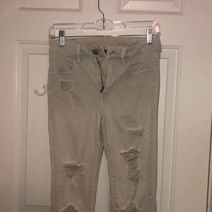 American Eagle grey ripped NE(X)T jeggings